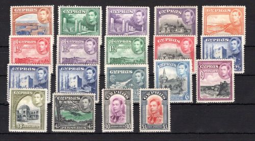 Zypern MiNr. 136-154 Falz