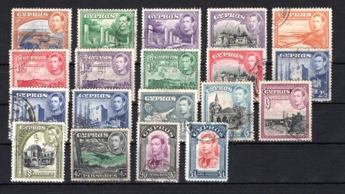 Zypern MiNr. 136-154 gestempelt