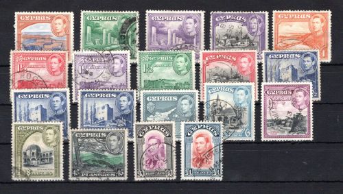 Zypern MiNr. 136-54 gestempelt
