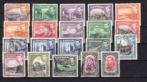 Zypern MiNr. 136-154 gestempelt incl. 140 B