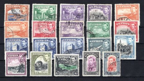 Zypern MiNr. 136-154 gestempelt incl. 140 B