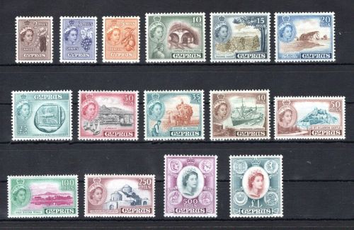 Zypern MiNr. 164-178 postfrisch 177 mit Falz