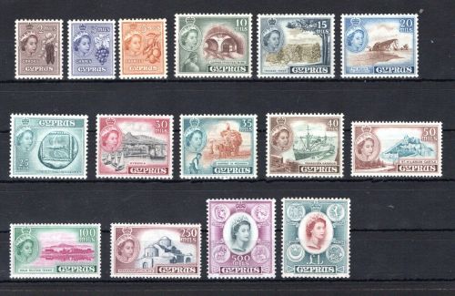 Zypern MiNr. 164-78 Falz