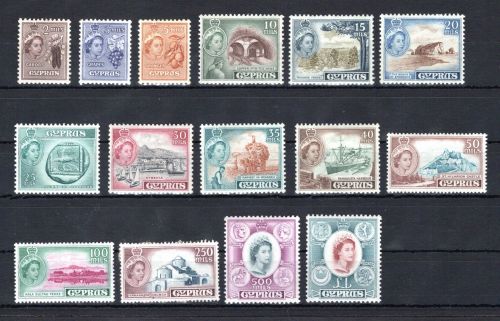 Zypern MiNr. 164-178 Falz