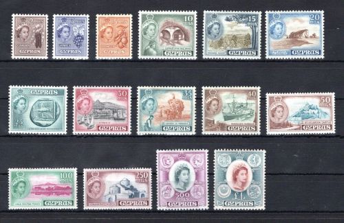 Zypern MiNr. 164-78 Falz