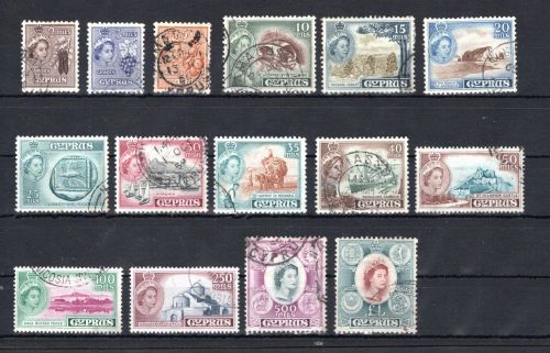 Zypern MiNr. 164-178 gestempelt