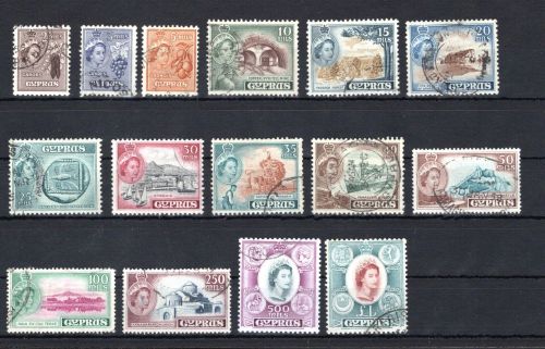 Zypern MiNr. 164-178 gestempelt