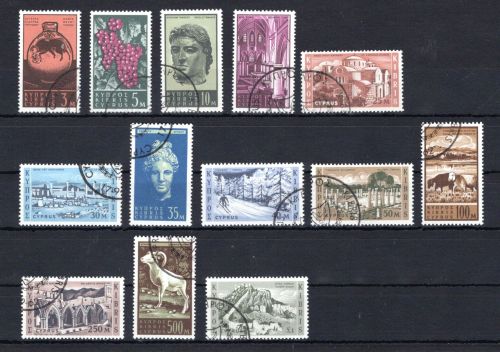 Zypern MiNr. 202-14 gestempelt