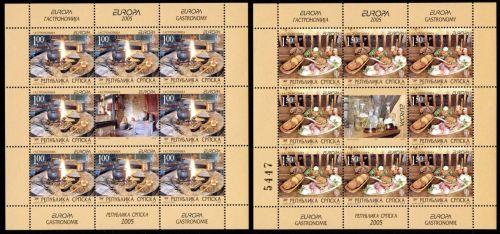 Bosnien-H. serb. Rep. Kleinbögen MiNr. 327-328 postfrisch Cept 2005