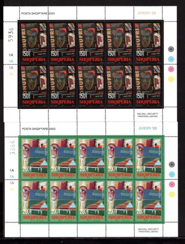 Albanien Kleinbögen MiNr. 2928-2929 postfrisch Cept 2003