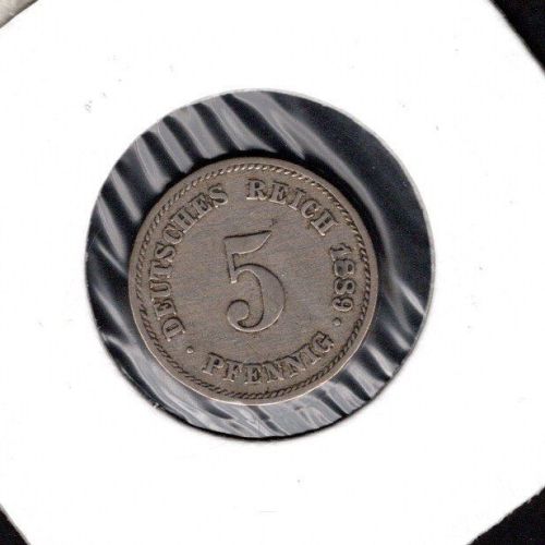 Kaiserreich 1889 E 5 Pfennig CuNi kleiner Adler