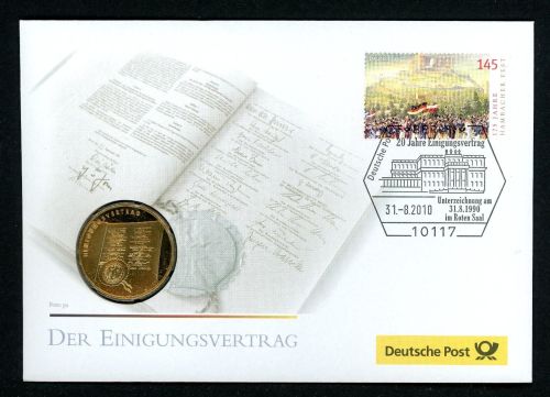 BRD 2010 Tombak Medaille "Römische Verträge" im Numisbrief PP