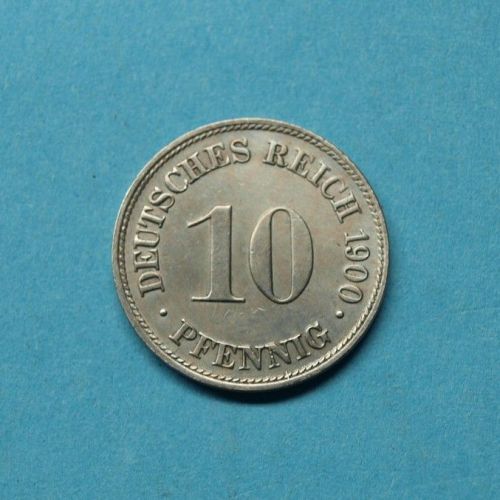 Deutsches Reich 1900 D 10 Pfennig großer Adler vz-st