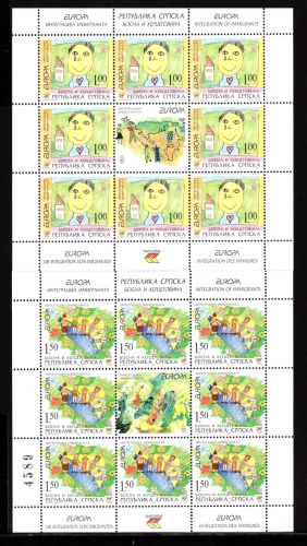 Bosnien Herz. serb. Rep Kleinbögen MiNr. 366-367 postfrisch Cept 2006
