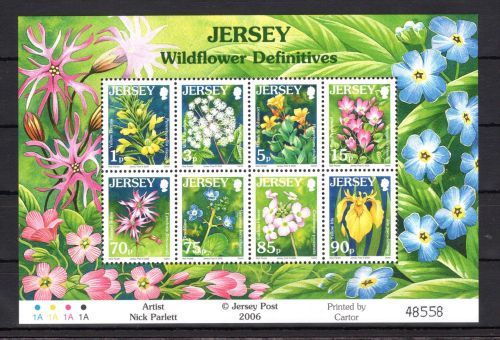 Jersey ZD-Bogen MiNr. 1247-1254 postfrisch Blumen