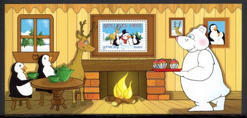 Frankreich MiNr. Block 50 postfrisch im Folder, Weihnachten