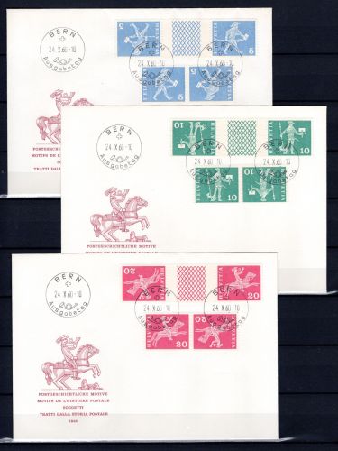 Schweiz MiNr. KZ 20-22 G + K 45-47 x Ersttagsbriefe/ FDC