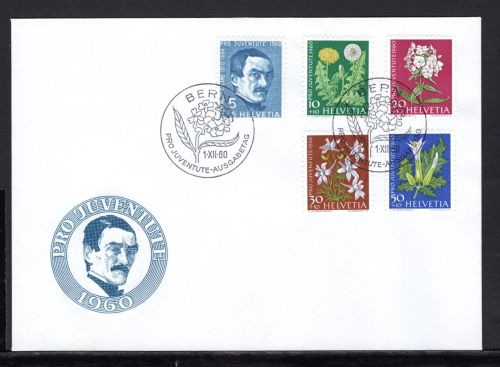 Schweiz MiNr. 722-726 Ersttagsbriefe/ FDC Pro Juventute 1960