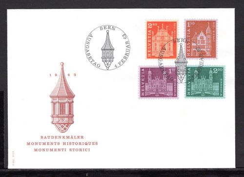 Schweiz MiNr. 764-767 Ersttagsbriefe/ FDC