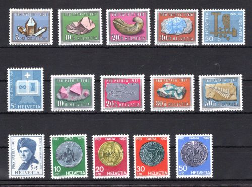 Schweiz postfrisch Pro Patria aus 1960-1962