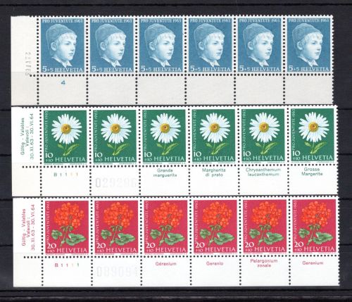 Schweiz 5er Streifen MiNr. 786-788 x postfrisch Pro Juventute