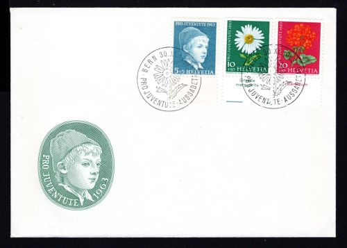 Schweiz MiNr. 786-788 x blauer Strich Ersttagsbriefe/ FDC Pro Juventute