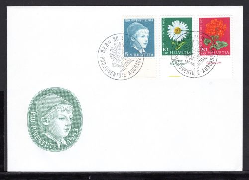 Schweiz MiNr. 786-788 x gelber Strich Ersttagsbriefe/ FDC Pro Juventute