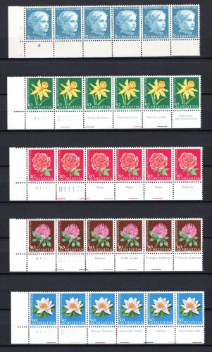 Schweiz 5er streifen MiNr. 803-807 postfrisch Pro Juventute