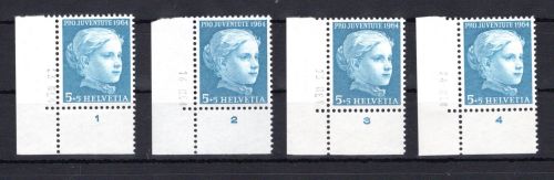 Schweiz MiNr. 803 postfrisch Formnumer 1-4 + Drckdatum