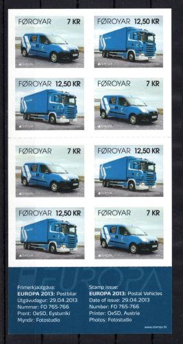 Färöer Markenheftchen mit MiNr. 783-784 postfrisch Cept 2013