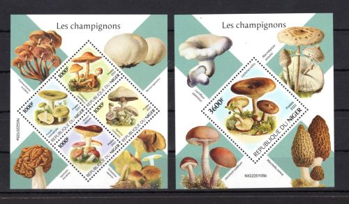 Niger MiNr. 8406-8409 + Block 1378 postfrisch Pilze
