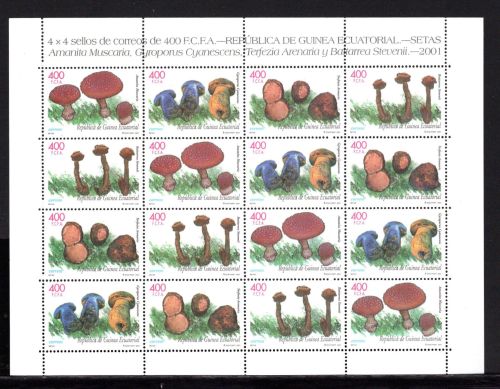 Äquatorial-Guinea Kleinbogen MiNr. 1898-1901 postfrisch Pilze