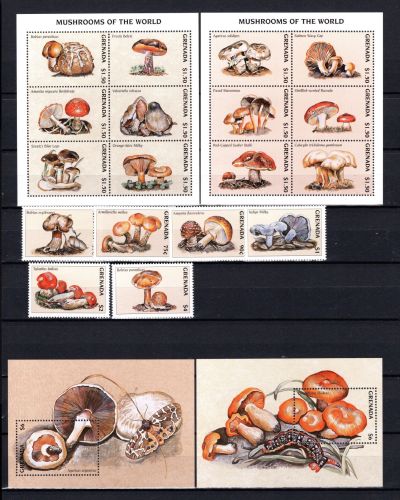 Grenada MiNr. 3584-3601 + Block 476-477 postfrisch Pilze