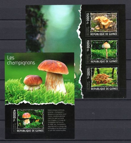 Guinea MiNr. 10251-10253 + Block 2338 postfrisch Pilze