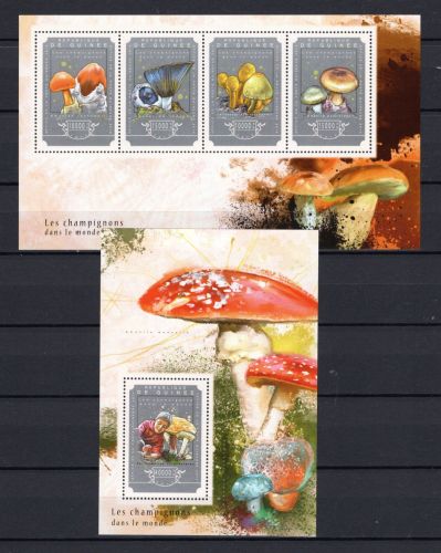 Guinea MiNr. 10787-10790 + Block 2453 postfrisch Pilze