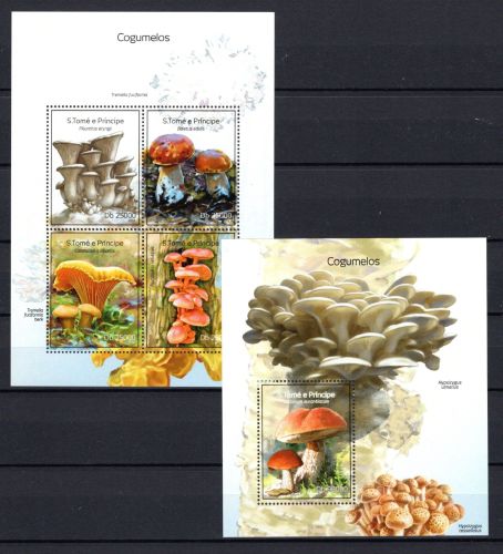 Sao Tome e Principe MiNr. 5574-5577 + Block 974 postfrisch Pilze