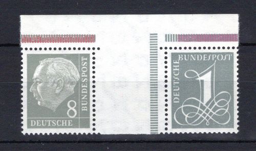 Bund Zusammendruck MiNr. WZ 15 aII Y I postfrisch ungefaltet