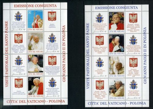 Vatikan Kleinbogen MiNr. 1474-1481 postfrisch Papst Johannes Paul II.