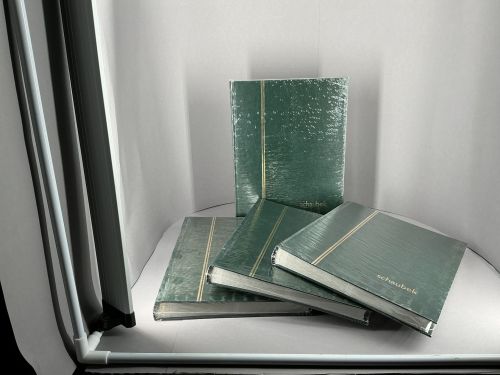 4x Schaubek Einsteckbuch Grün 16 weiße geteilte Seiten DinA4 Neu