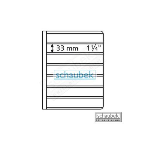 Schaubek Schwarz Uniflex- Blätter 7 Streifen(5 Blätter)/ ungebraucht neuwertig