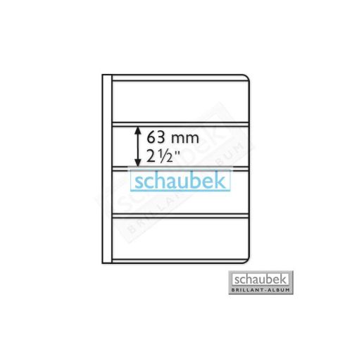 Schaubek Schwarz Uniflex- Blätter 4 Streifen (5 Blätter)/ ungebraucht neuwertig