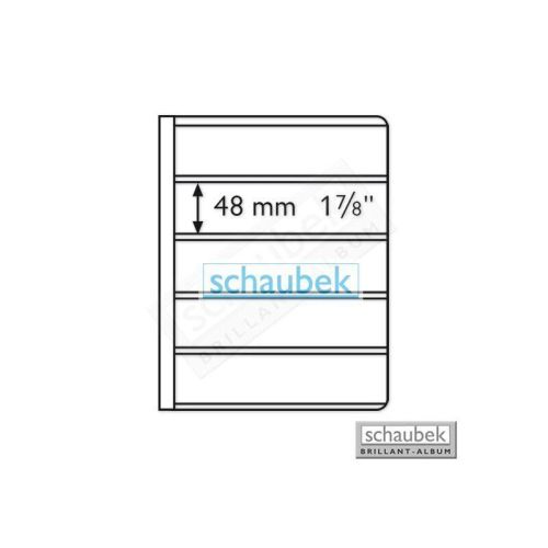 Schaubek Schwarz Uniflex- Blätter 2 Streifen (5 Blätter)/ ungebraucht neuwertig