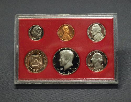 USA 1982 Proof Set 1 Cent - 1/2 Dollar im Display PP