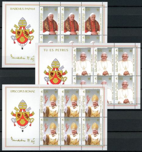 Vatikan Kleinbogen MiNr. 1517-1519 postfrisch Papst Benedikt XVI.