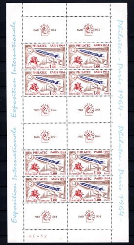 Frankreich Kleinbogen MiNr. 1480 postfrisch Philatec Paris 1964