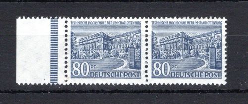 Berlin MiNr. 55 postfrisch waag. Paar Bogenrand, ungefaltet