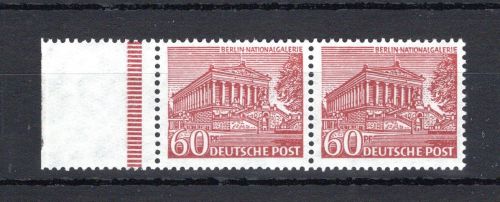 Berlin MiNr. 54 postfrisch waag. Paar Bogenrand, ungefaltet