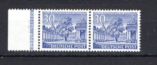 Berlin MiNr. 51 postfrisch waag. Paar Bogenrand, ungefaltet