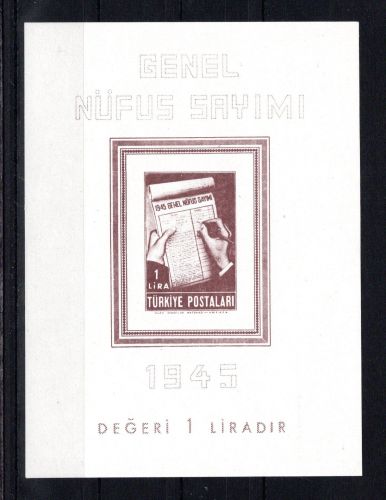 Türkei MiNr. Block 3 postfrisch Volkszählung