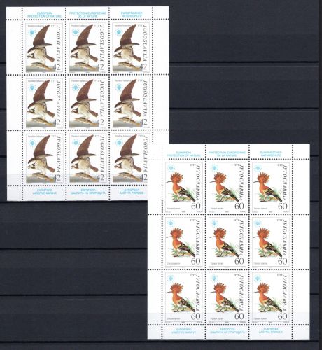 Jugoslawien Kleinbögen MiNr. 2100-2101 postfrisch Vögel